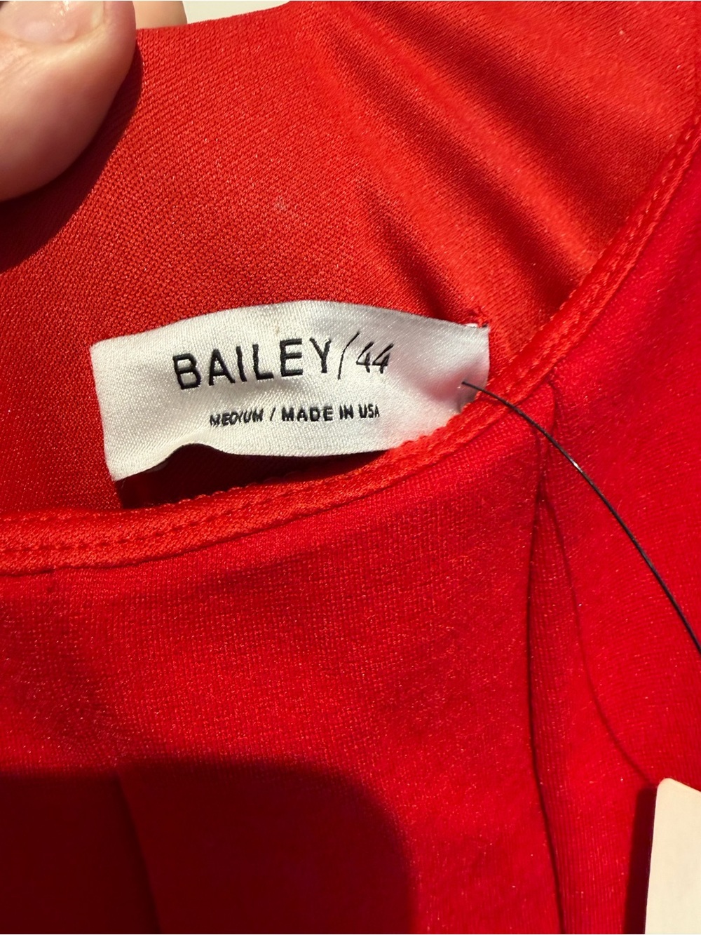 Anthropologie Bailey 44 Red Fit-and-Flare Midi Dress with Scoop Neck size medium - Picture 5 of 5